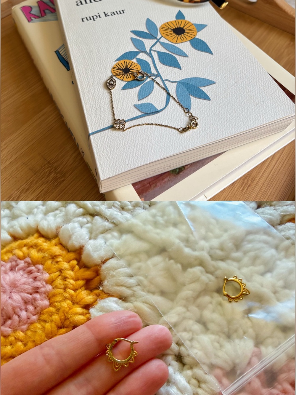 The Dainty Boho Jewelry Bundle – Bracelet & Lotus Huggie Hoops